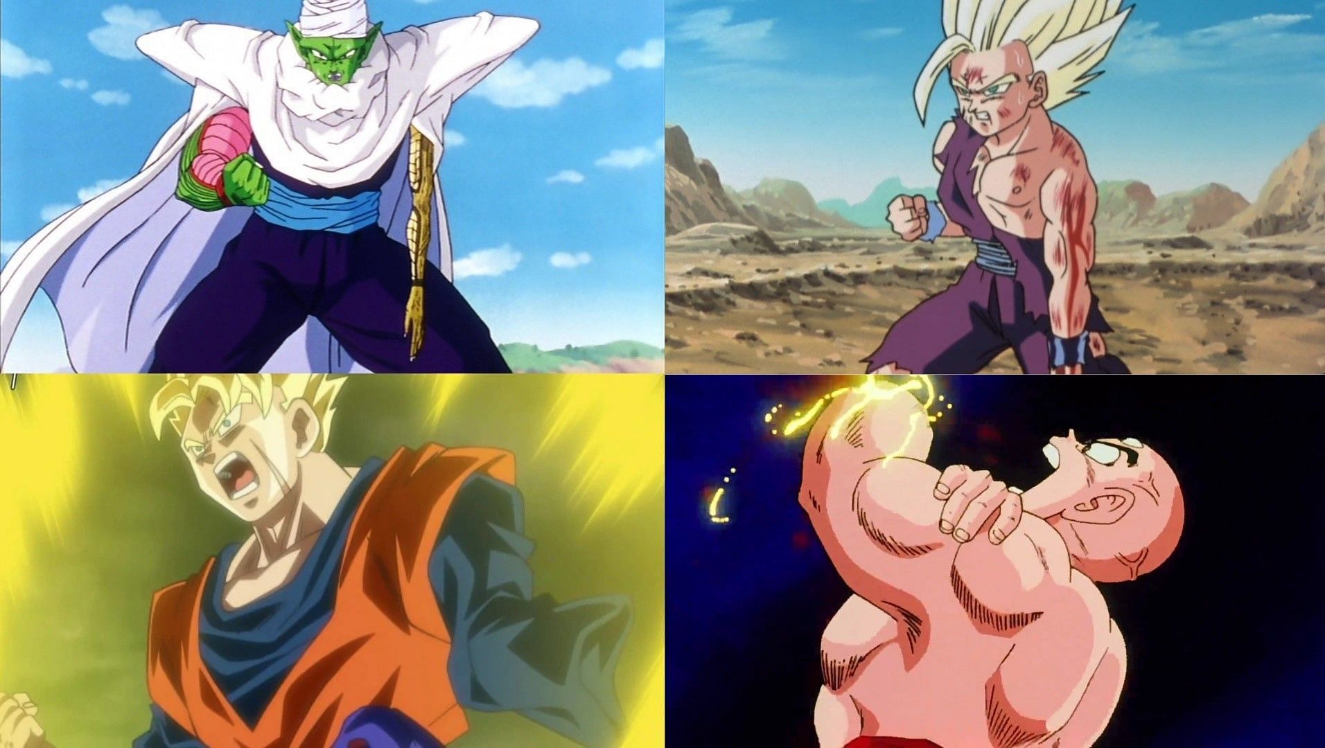 Dragon Ball characters have their left arm either cut off or injured (Image via Toei Animation)