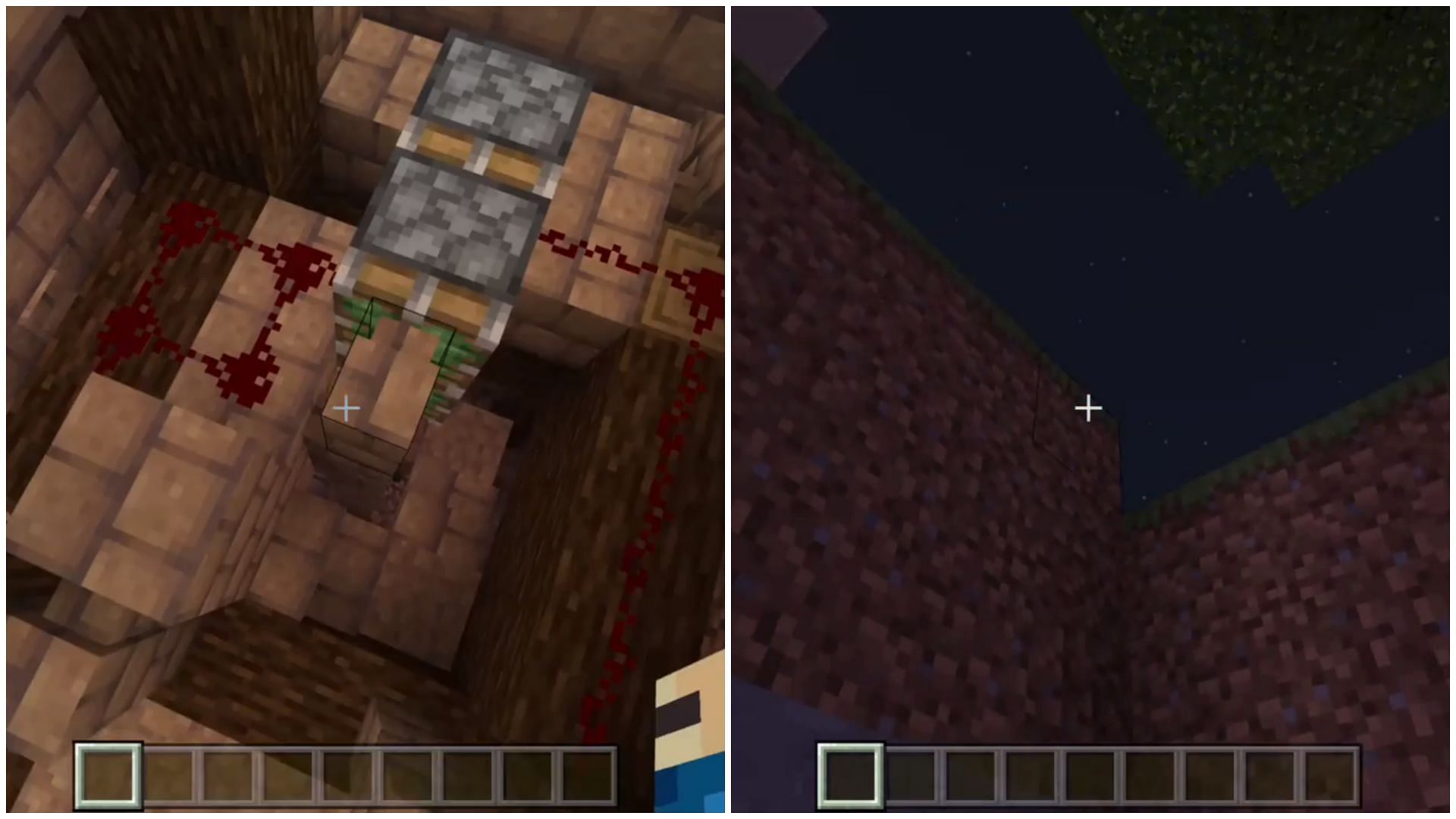 Minecraft Redditor discovers weird teleportation glitch from a redstone contraption (Image via Sportskeeda)