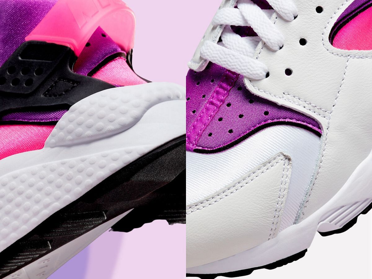 Nike Air Huarache Hyper Pink sneakers (Image via Sneaker News)