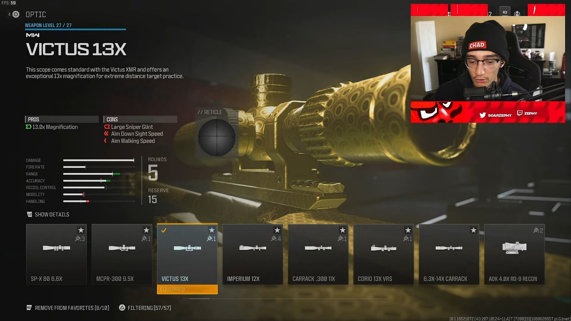 KATT-AMR loadout in MW3 (Image via Activision and youtube.com/@ZEPHY)