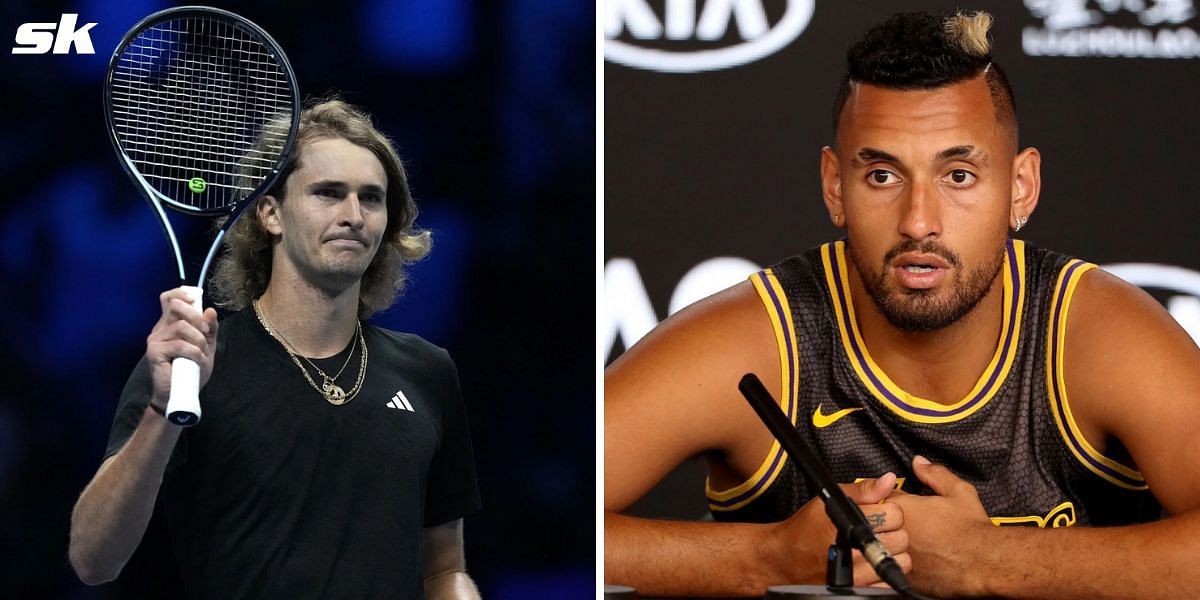 Alexander Zverev (L) and Nick Kyrgios