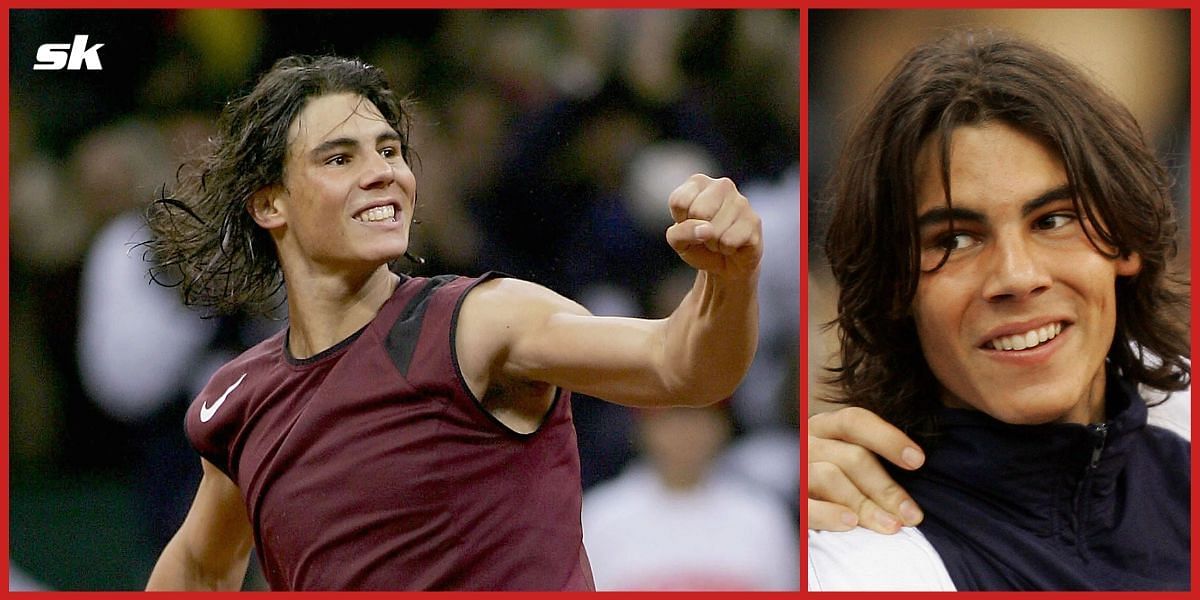 Rafael Nadal during the 2004 Davis Cup tournament.