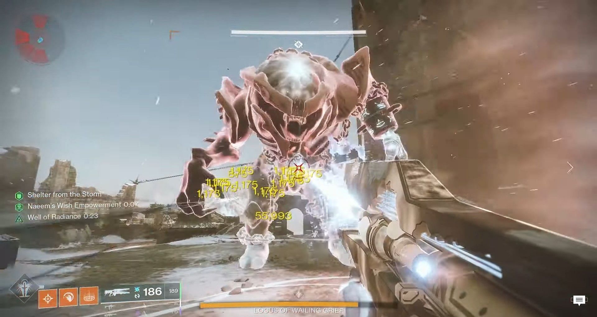 Using Divinity on the boss (Image via Bungie)