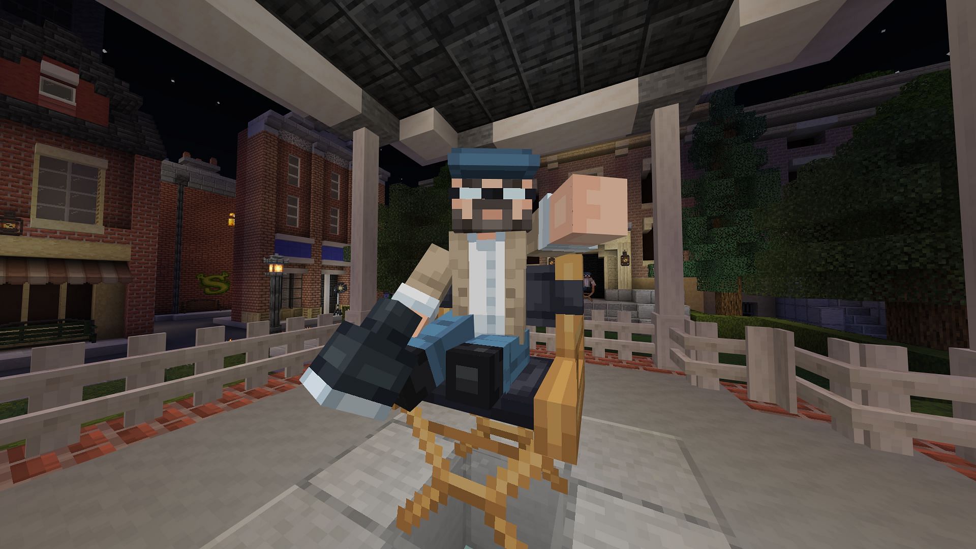 Minecraft fans might recognize the likeness of the host of Director Says (Image via Mojang)