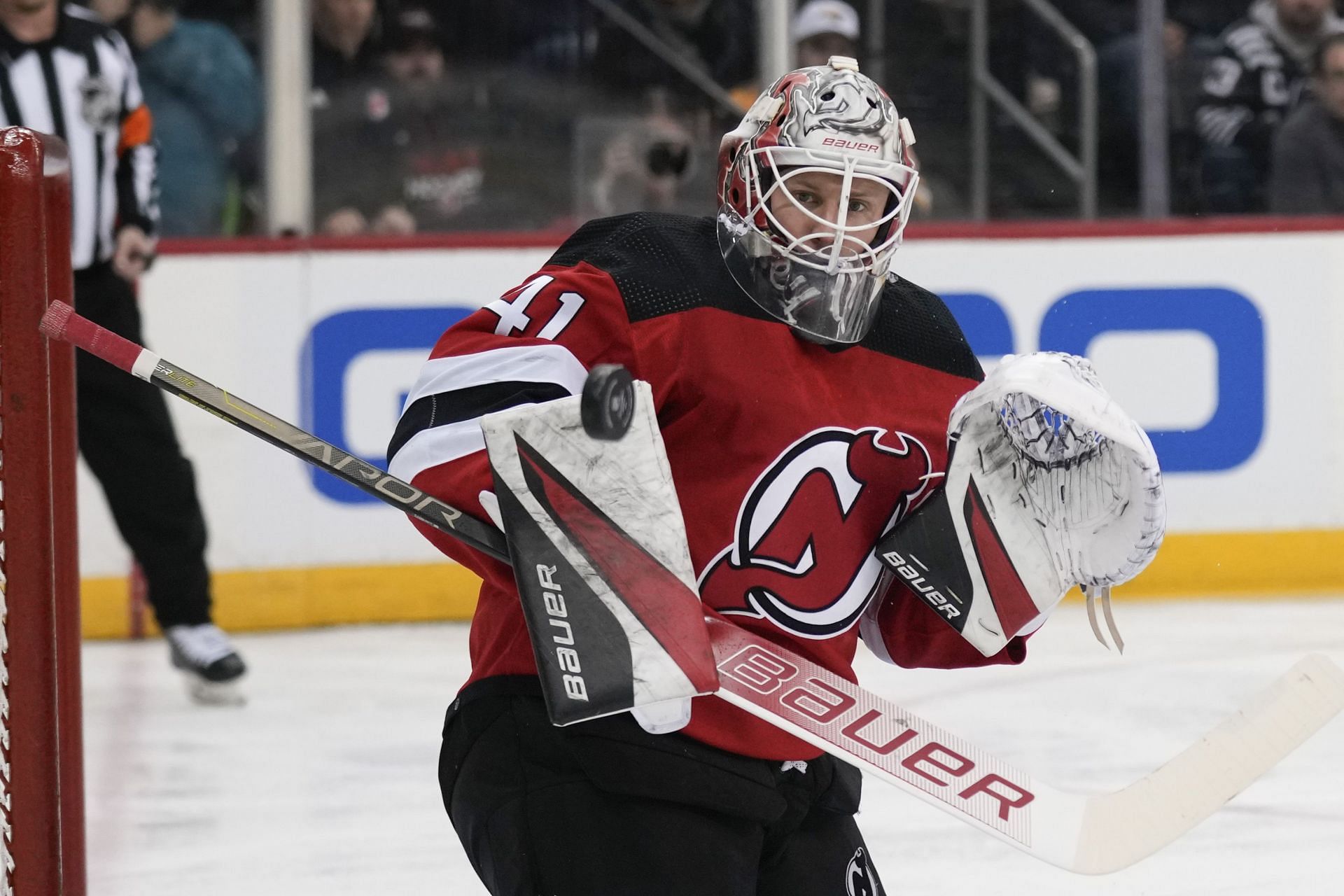 Vitek Vanecek of the NHL&#039;s New Jersey Devils