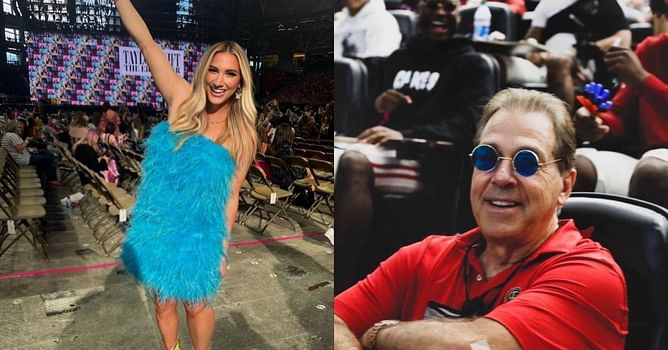 Kristen Saban rips off her Alabama luggage tags as Nick Saban’s daughter gets trapped with Michigan fans while travelling to LA
