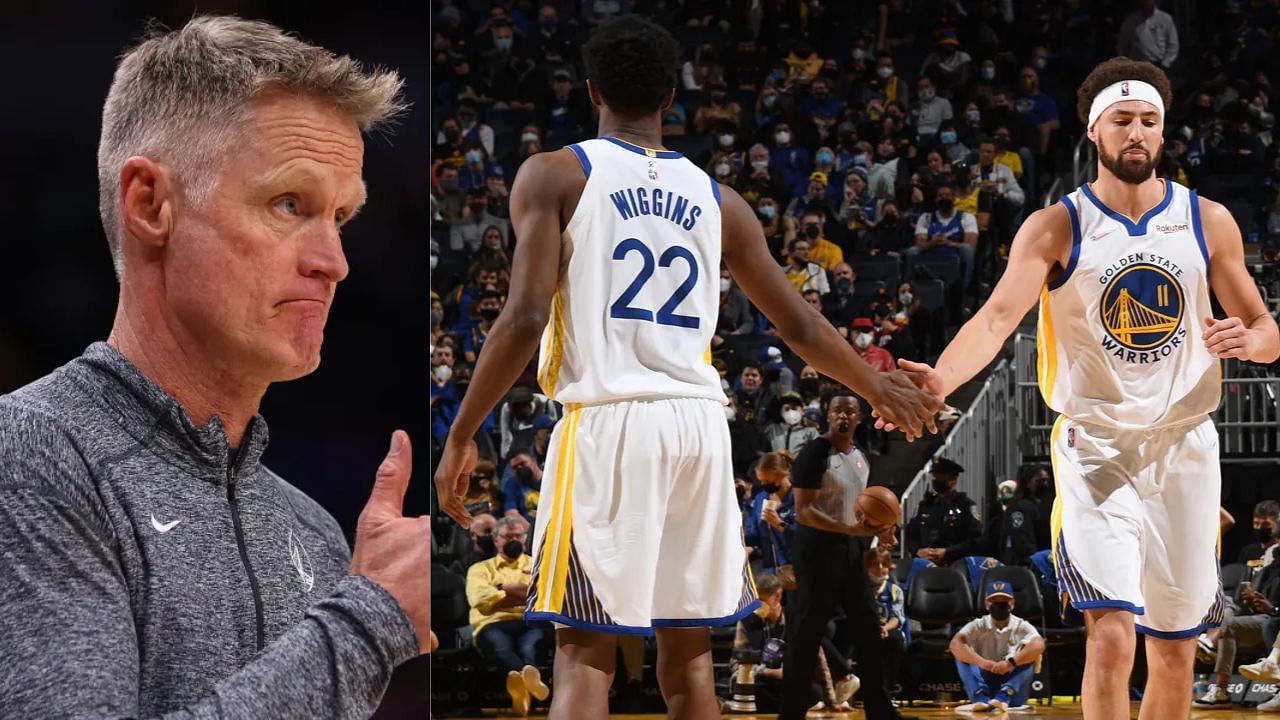 Golden State Warriors coach Steve Kerr decided to bench Andrew Wiggins and Klay Thompson late in the team
