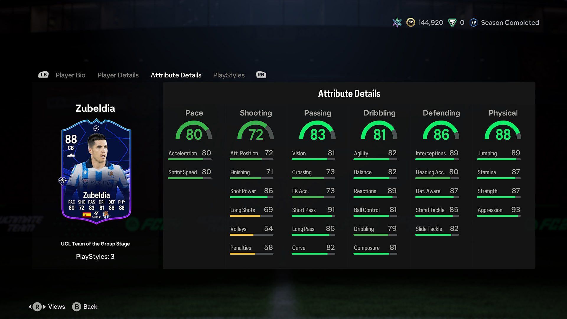 Detailed stats of the card (Image via EA Sports)