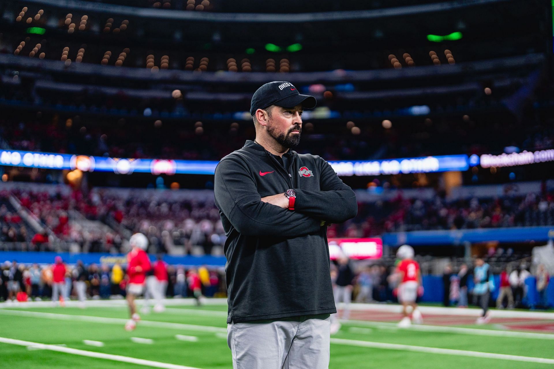 Ohio State  Head coach Ryan Day before the Cotton Bowl (Picture Source: @OhioStateFB (X))