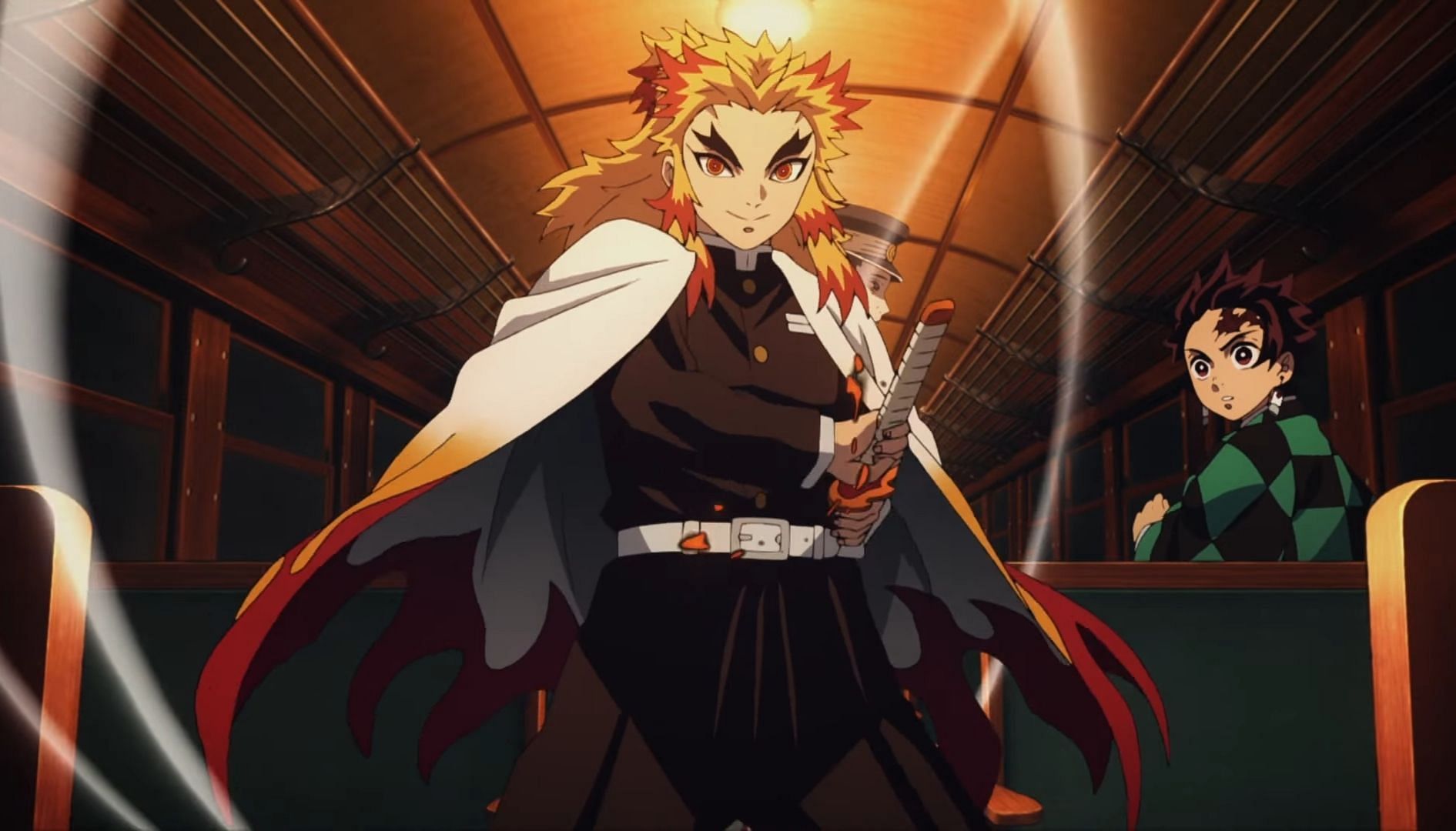 Kyojuro Rengoku, a still from the anime (Image via Ufotable Studios)