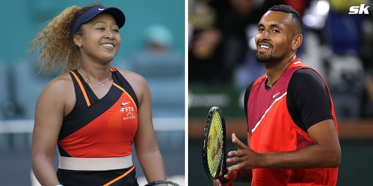 Naomi Osaka (L) and Nick Kyrgios (R)