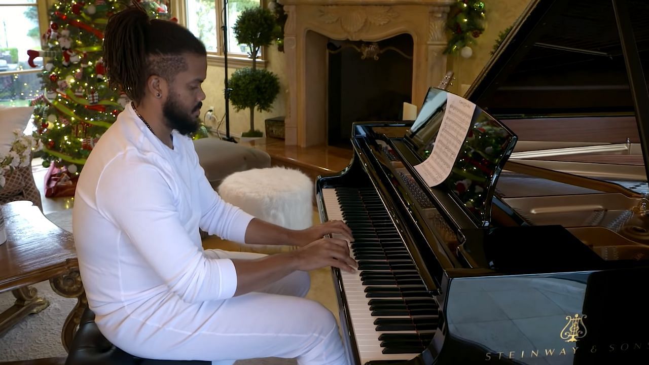 The inside of Kenley Jansen&#039;s beautiful home (Image via Dodgers/YouTube)