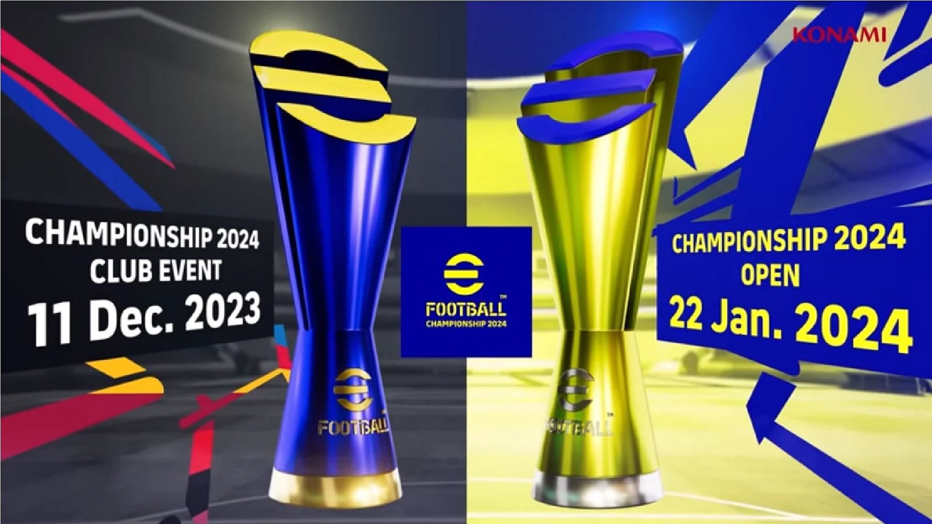 The winner of eFootball Championship 2024 Club Event will Clash against the eFootball Championship 2024 Open in the summer of 2024 for the ultimate crown (Image via Konami)