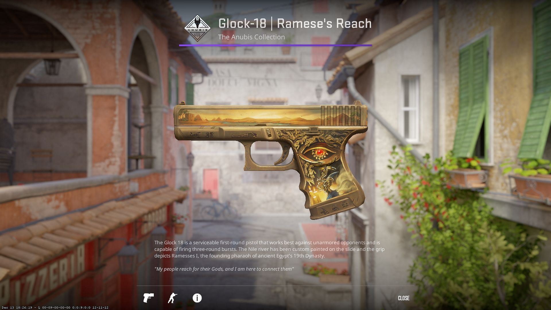 Glock-18 Rameses&rsquo; Reach (Image via Valve)