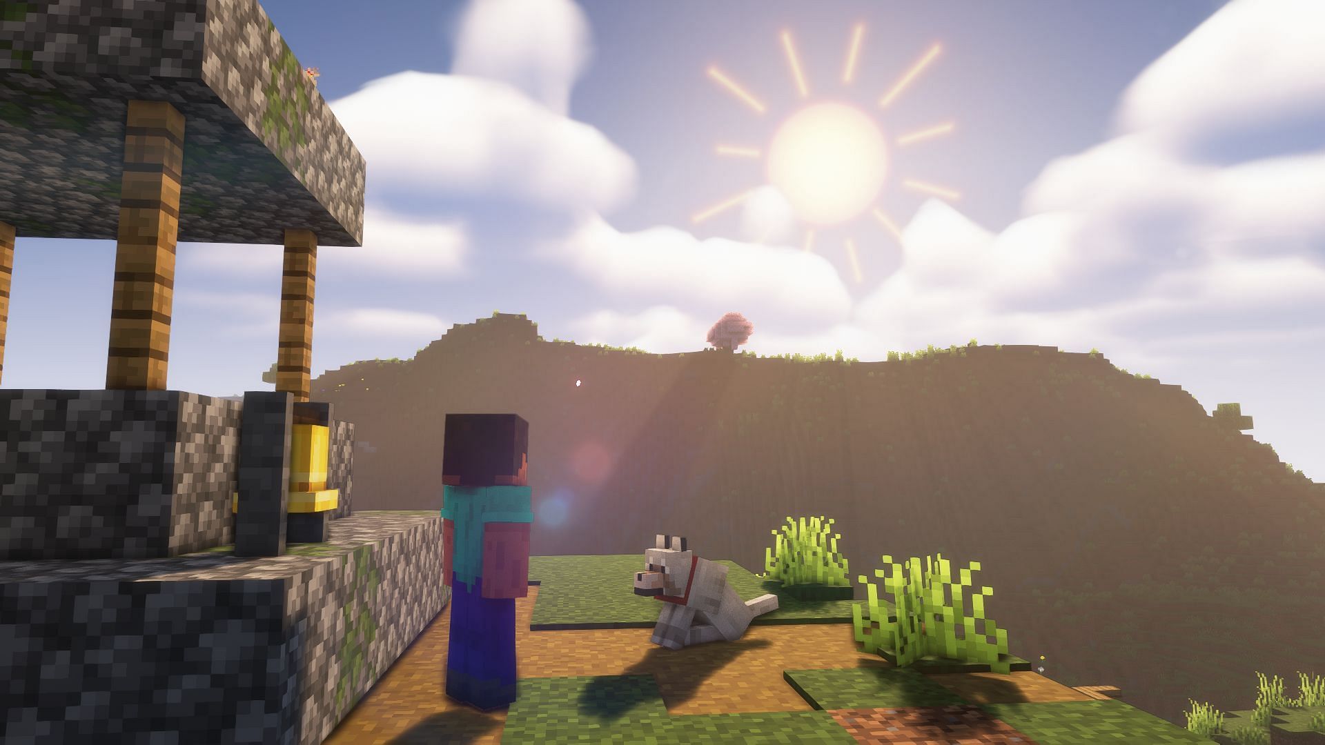Minecraft with shaders (Image via Mojang)