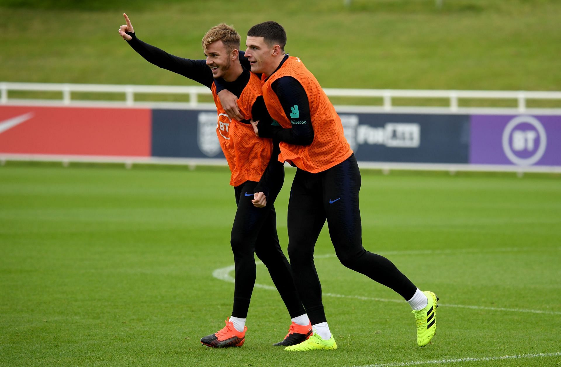 James Maddison locked horns with his England teammate earlier this season.