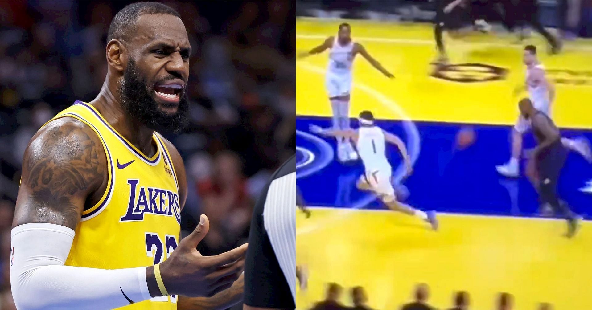 LeBron James livid with refs after they fail to spot kicked-ball violation against Devin Booker