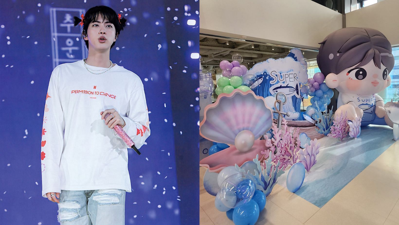 BTS Jin&rsquo;s brother attends the birthday event on his behalf. (Images via X/@amabile_suga &amp; @angel_HeMaYa)