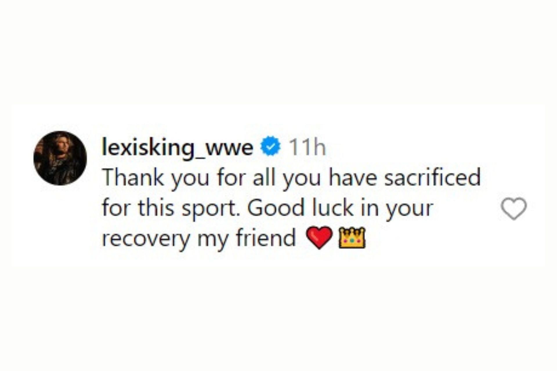 Lexis King reacted to Kenny Omega&#039;s health update.