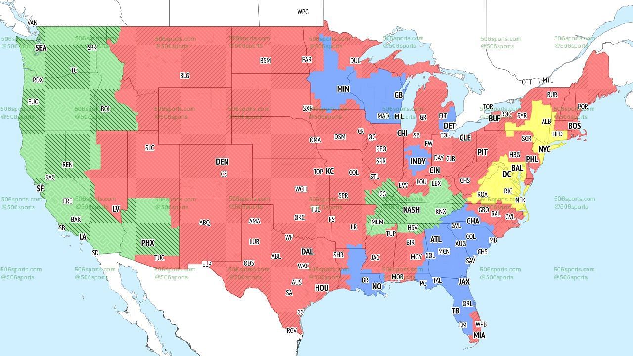 NFL Week 16 Coverage Map 2023 TV schedule, channel and broadcast