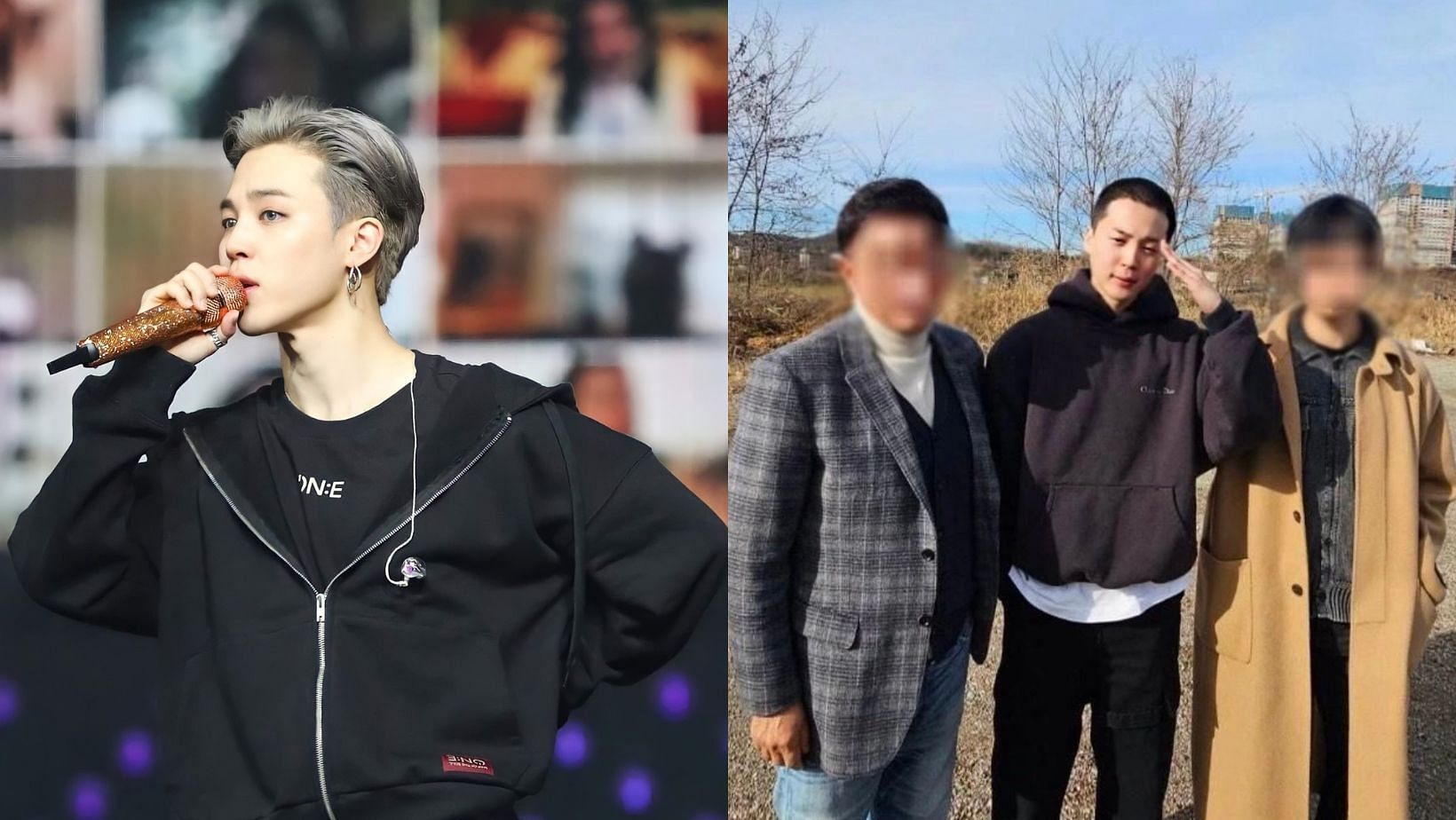 BTS Jimin&rsquo;s dad sends a fond fare as his son enlisted in the military. (Images via X/@ishyungshi &amp; @PJM_data)