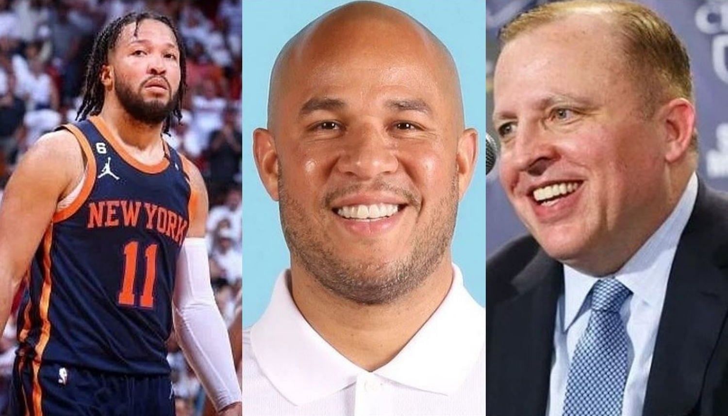 New York Knicks coach Tom Thibodeau took a lighthearted dig on Jalen Brunson