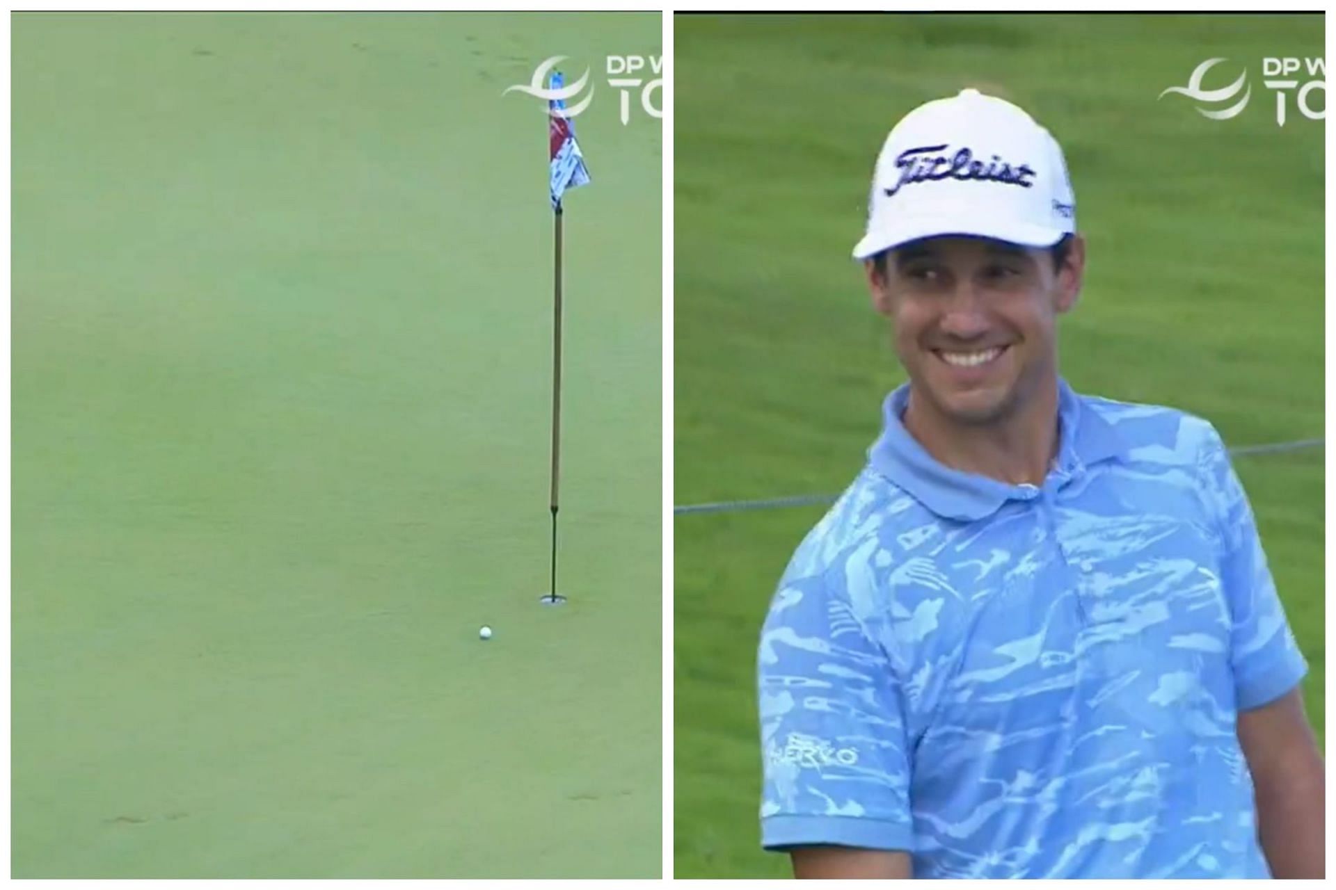 Matteo Manassero makes an incredible birdie in the opening round of the Mauritius Open