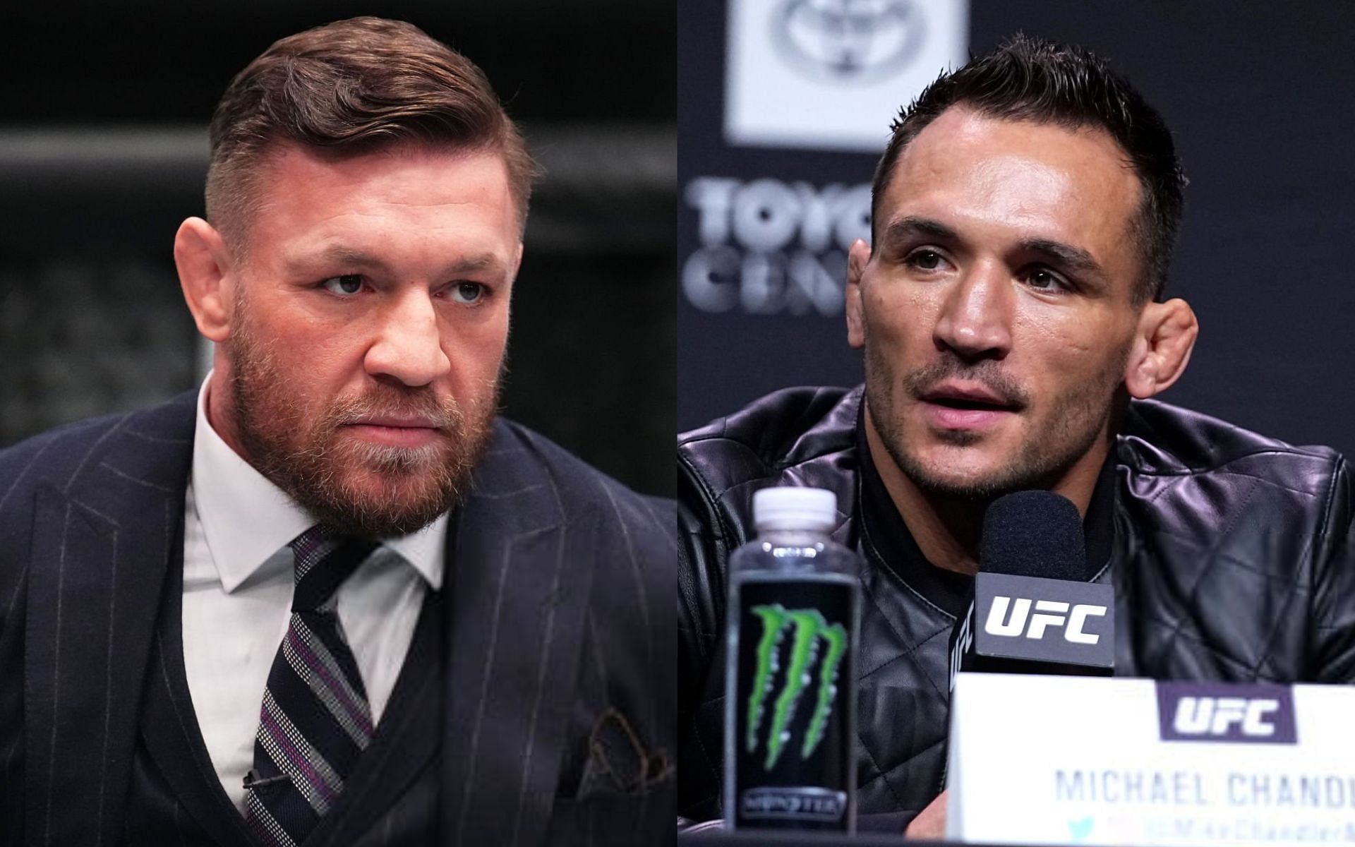 Conor McGregor (left) and his PR team are trying to &quot;wait&quot; Michael Chandler (right) out, claims 