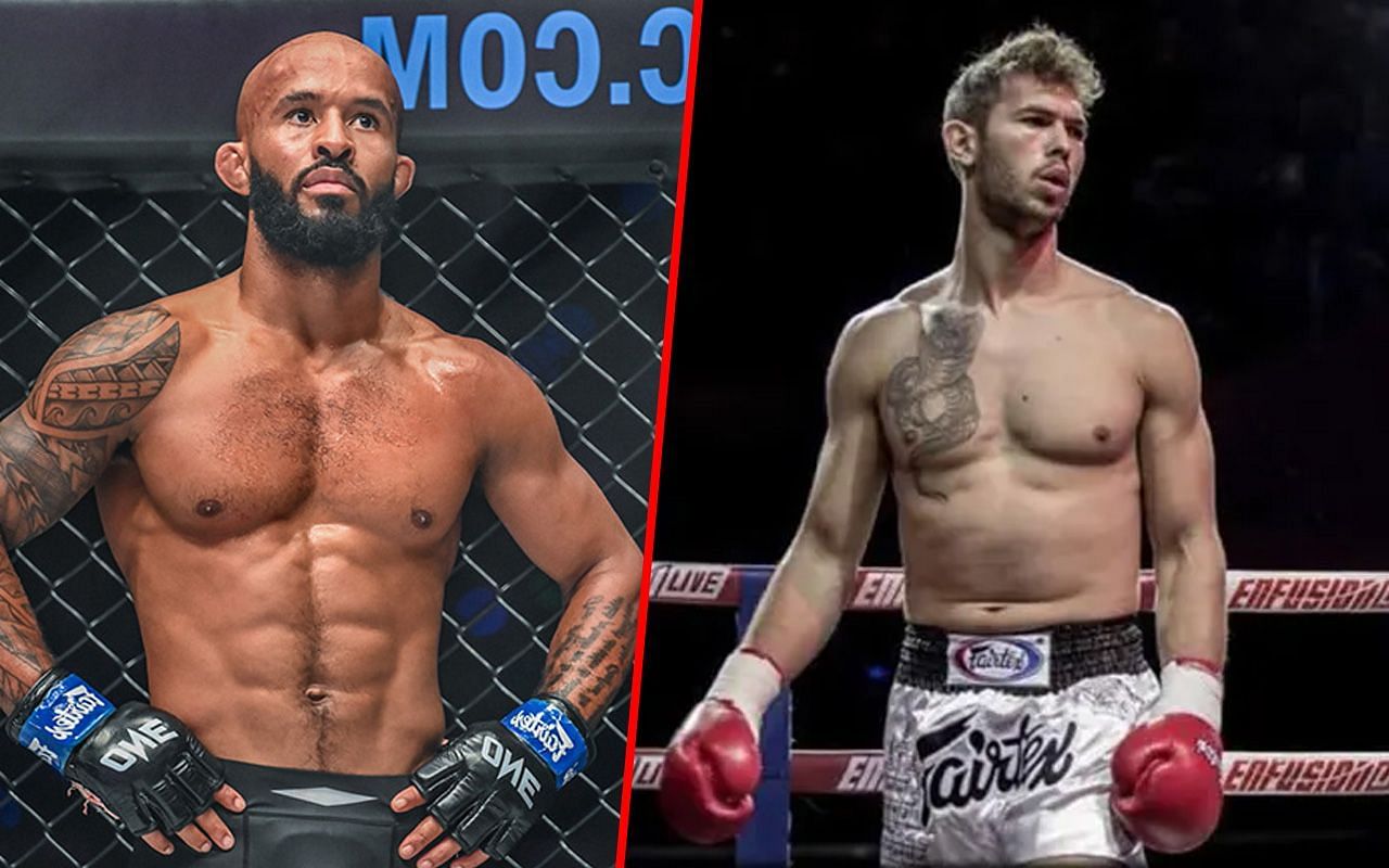 Demetrious Johnson (left) and Andrew Tate (right)