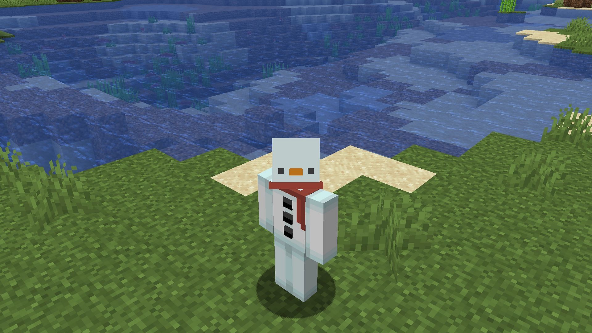 Игроки могут стать снеговиками, применив этот скин в Minecraft (Изображение взято с Mojang)