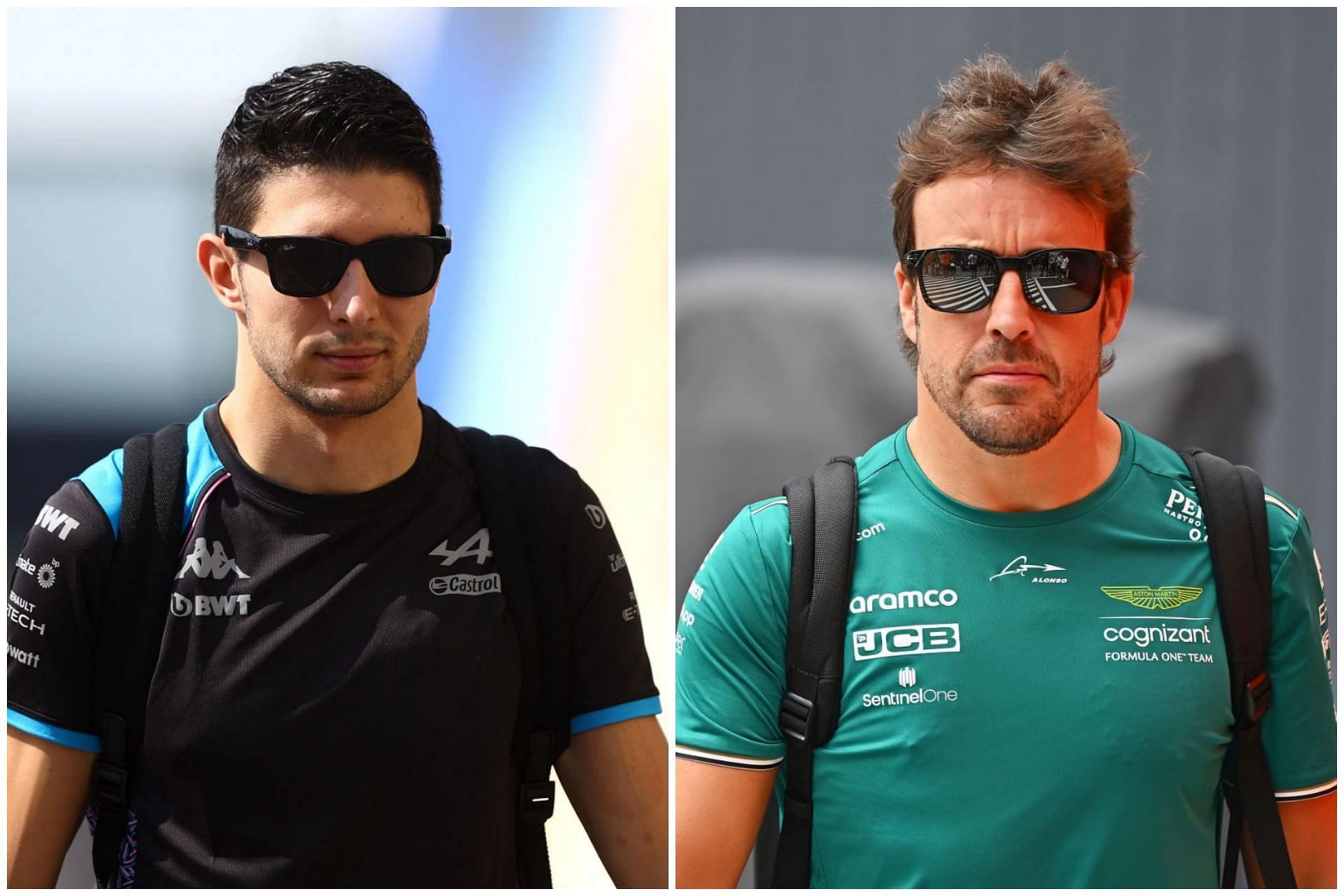 Esteban Ocon (L) and Fernando Alonso (R) (Collage via Sportskeeda)