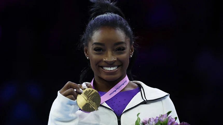 Simone Biles at the 2023 Antwerp World Championships 