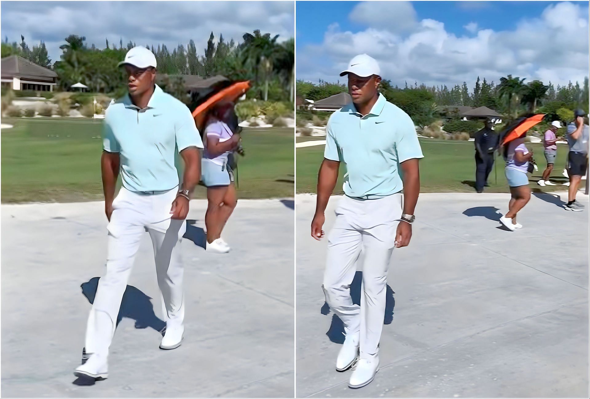 Watch: Tiger Woods Arrives For The Third Round At Hero World Challenge