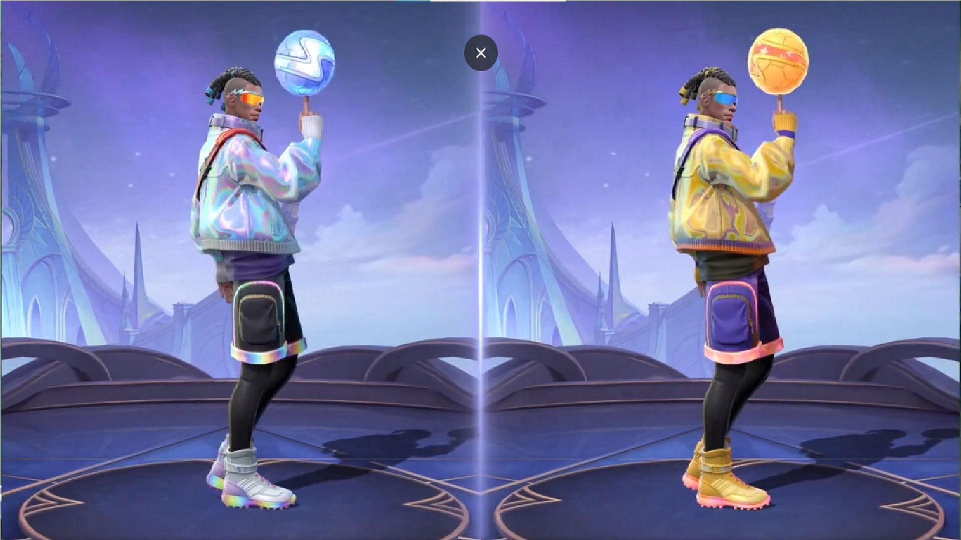 You can switch between the normal and the painted versions of the skin (Image via X/Mobile Legends Bang Bang)