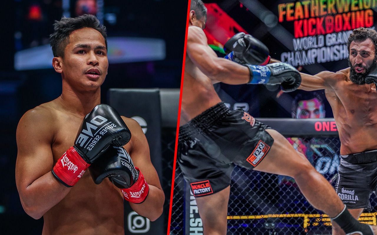 Superbon (L) believes his failure to handle pressure accordingly was his undoing against Chingiz Allazov (R) earlier this year. -- Photo by ONE Championship