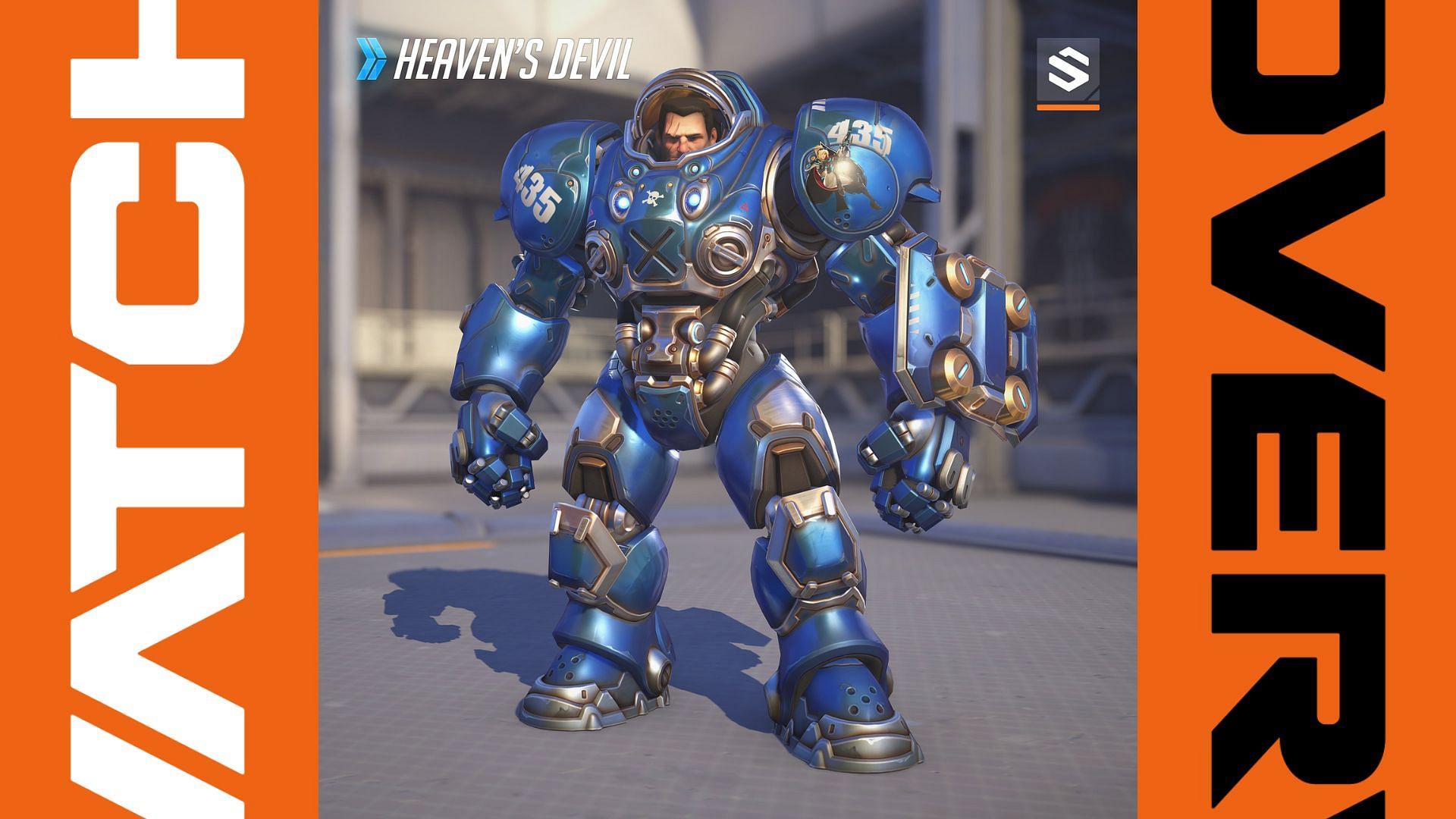 Heaven&#039;s Devil Reinhardt (Image via Blizzard Entertainment)