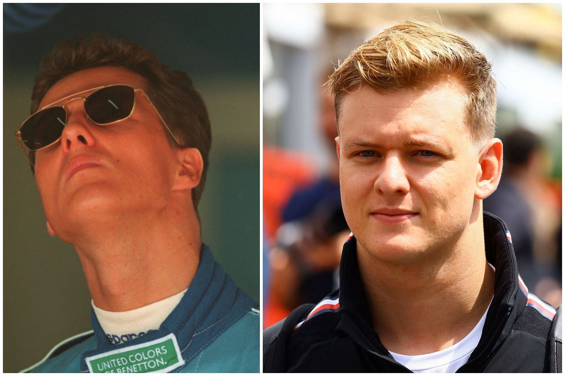 Michael Schumacher (L) and Mick Schumacher (R) (Collage via Sportskeeda)