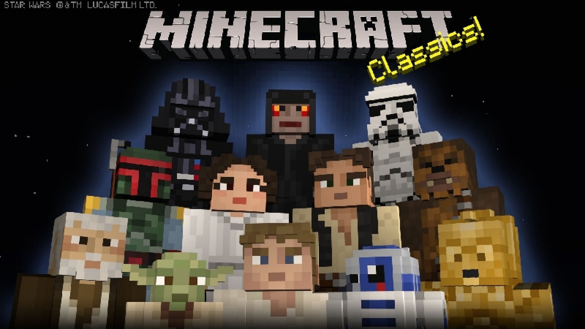 Le pack de skins Star Wars est l'un des plus populaires sur Minecraft Marketplace.  (Image via Mojang Studios)