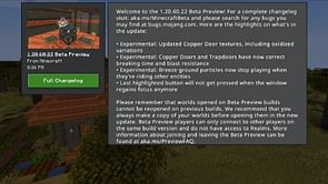 How to download Minecraft Bedrock 1.20.60.22 beta/preview