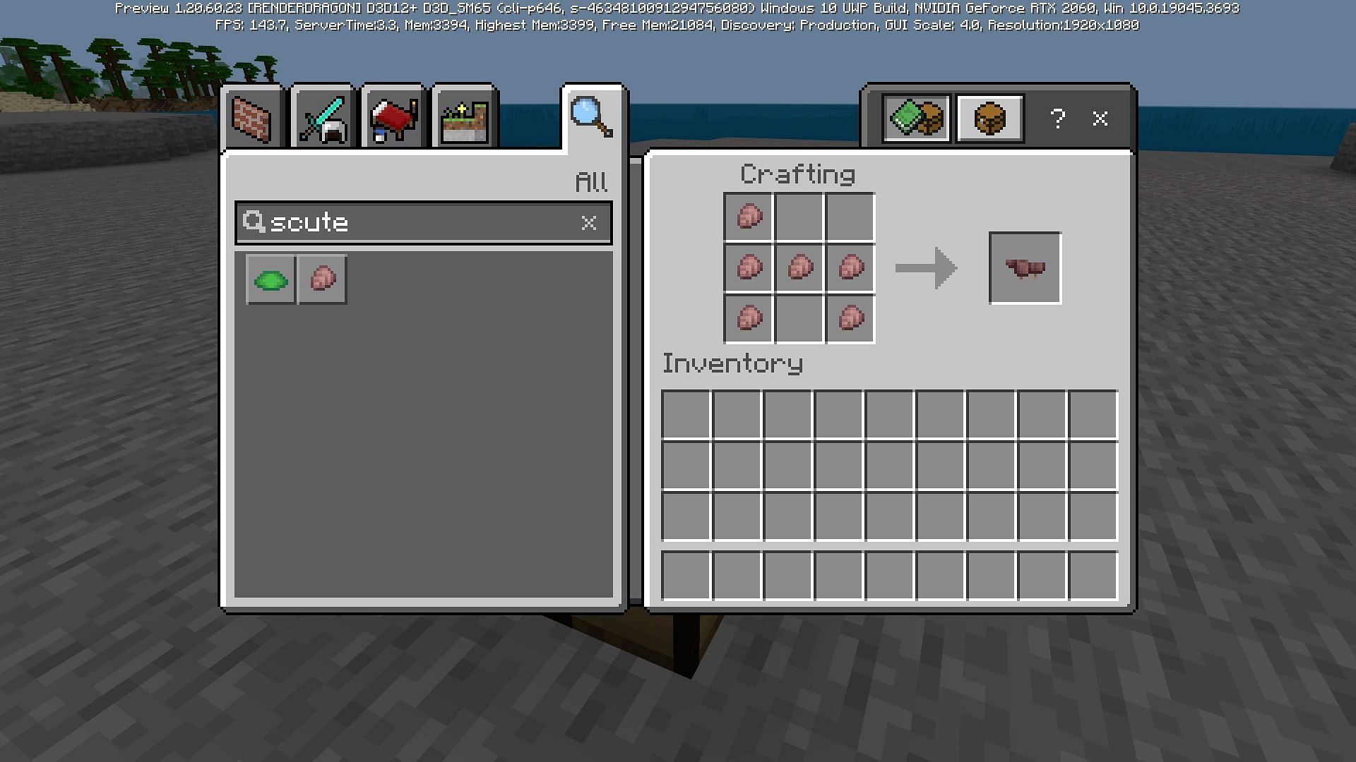 La recette de l'armure de loup dans l'interface utilisateur de la table d'artisanat de Minecraft (Image via Mojang)