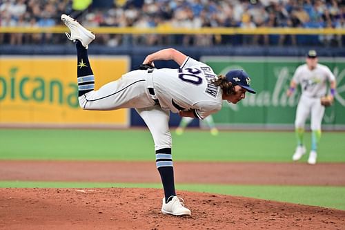 Tyler Glasnow - Wild Card Series - Texas Rangers v Tampa Bay Rays - Game One