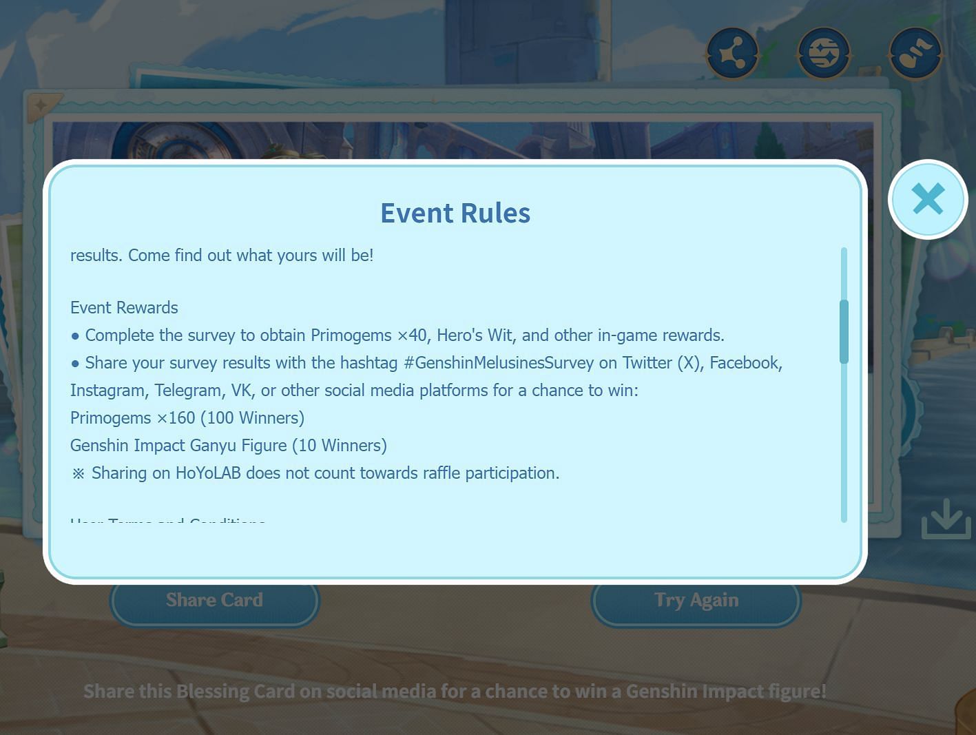 Raffle event info (Image via HoYoverse)