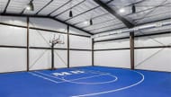 Mookie Betts ' personalized basketball court at his listed $8.5 million property (image via Robb Report)
