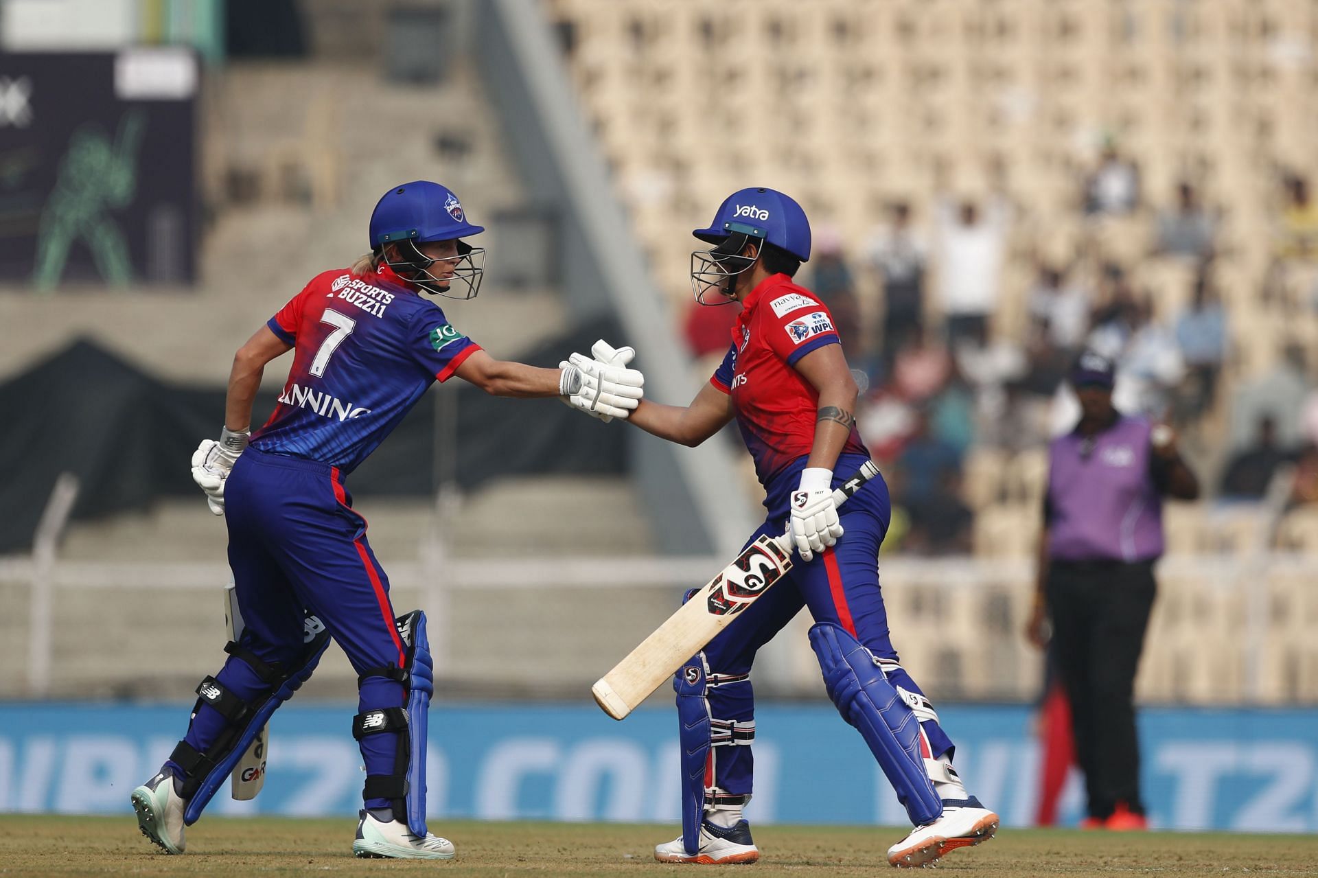 Shafali Verma and Meg Lanning in action: WPL 2023 - Royal Challengers Bangalore v Delhi Capitals
