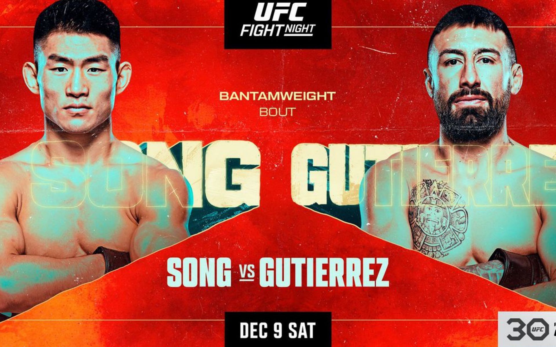 Song Yadong faces Chris Gutierrez in this weekend