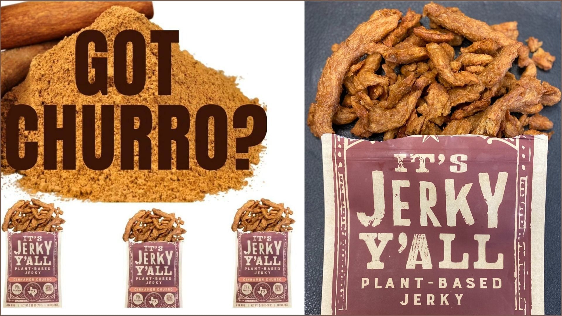 The new Cinnamon Churro Jerky features Cinnamon flavors (Image via All Y&#039;alls Foods)