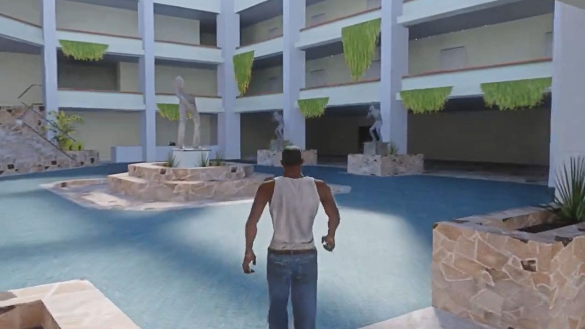 A screenshot from the modded San Andreas gameplay (Image via YouTube/Immersive Street || Rockstar Games)