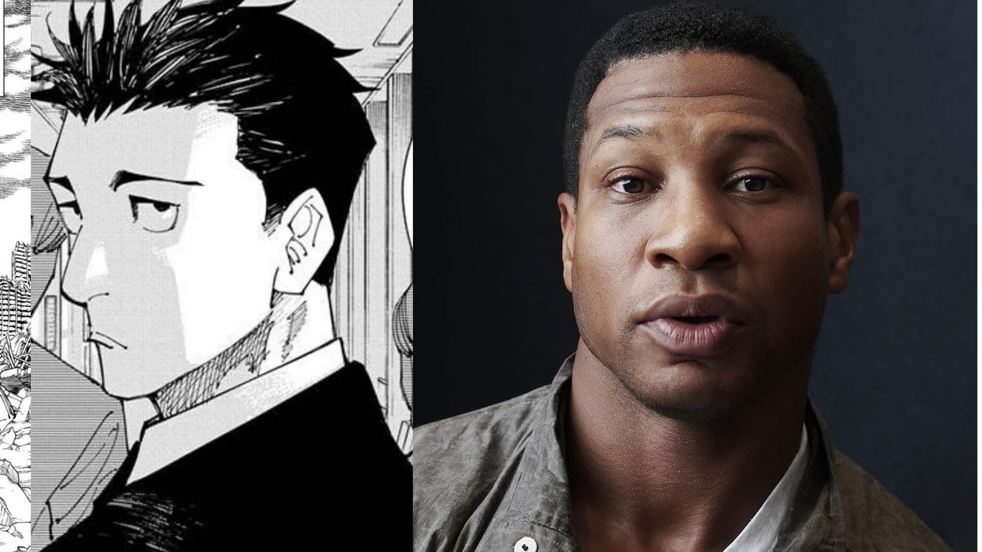 Fans blame Higuruma as Marvel Studios fire Jonathan Majors (Image via IMDb and Shueisha/Gege Akutami)