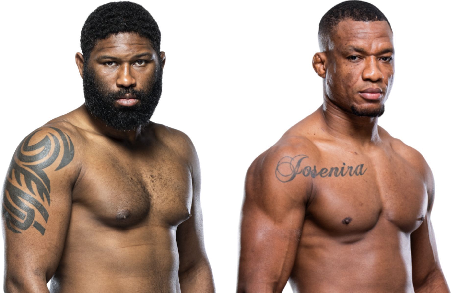 Top ranked heavyweights Curtis Blaydes [Left] and Jailton Almeida [Right] set for UFC 299 [Image courtesy: ufc.com]