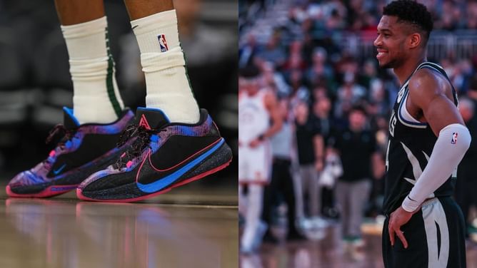 Giannis Antetokounmpo's $105 Freak 5's make his triple-double fancier